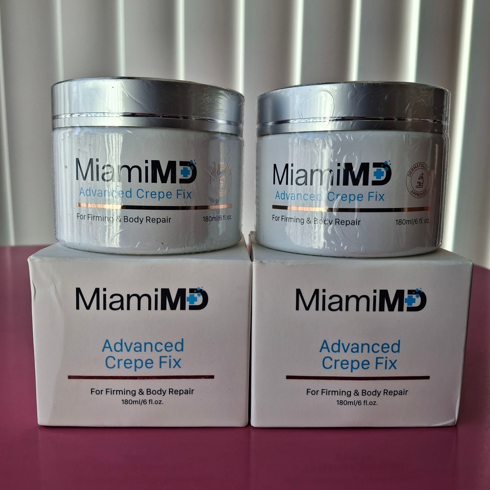 MiamiMD Advanced Crepe Fix for Firming & Body Repair 6 FL oz Set of 2 Jars
